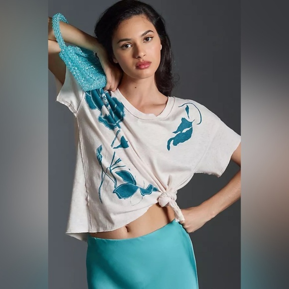 PILCRO Swing Tee In Beige